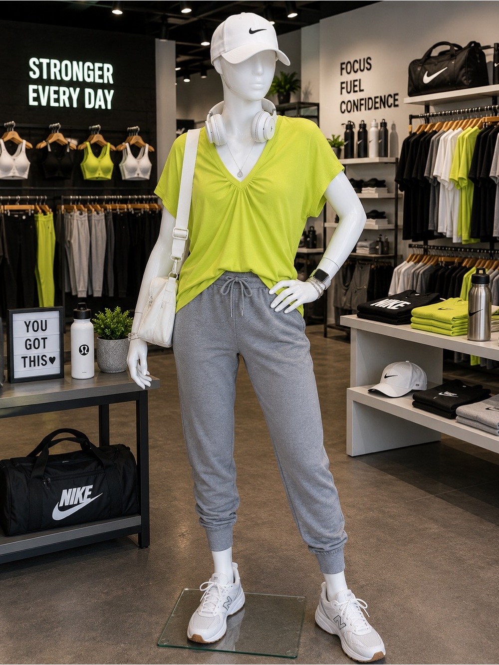 Dots Lime Green V-Neck Short Sleeve Top